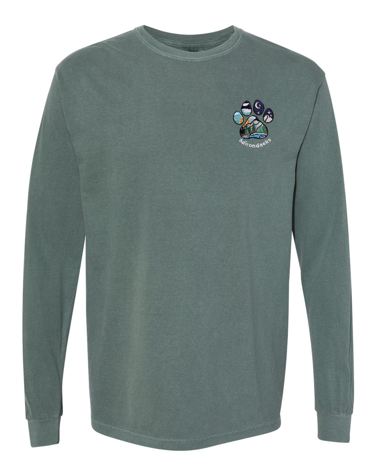 Embroidered Paw- Long Sleeve Shirts