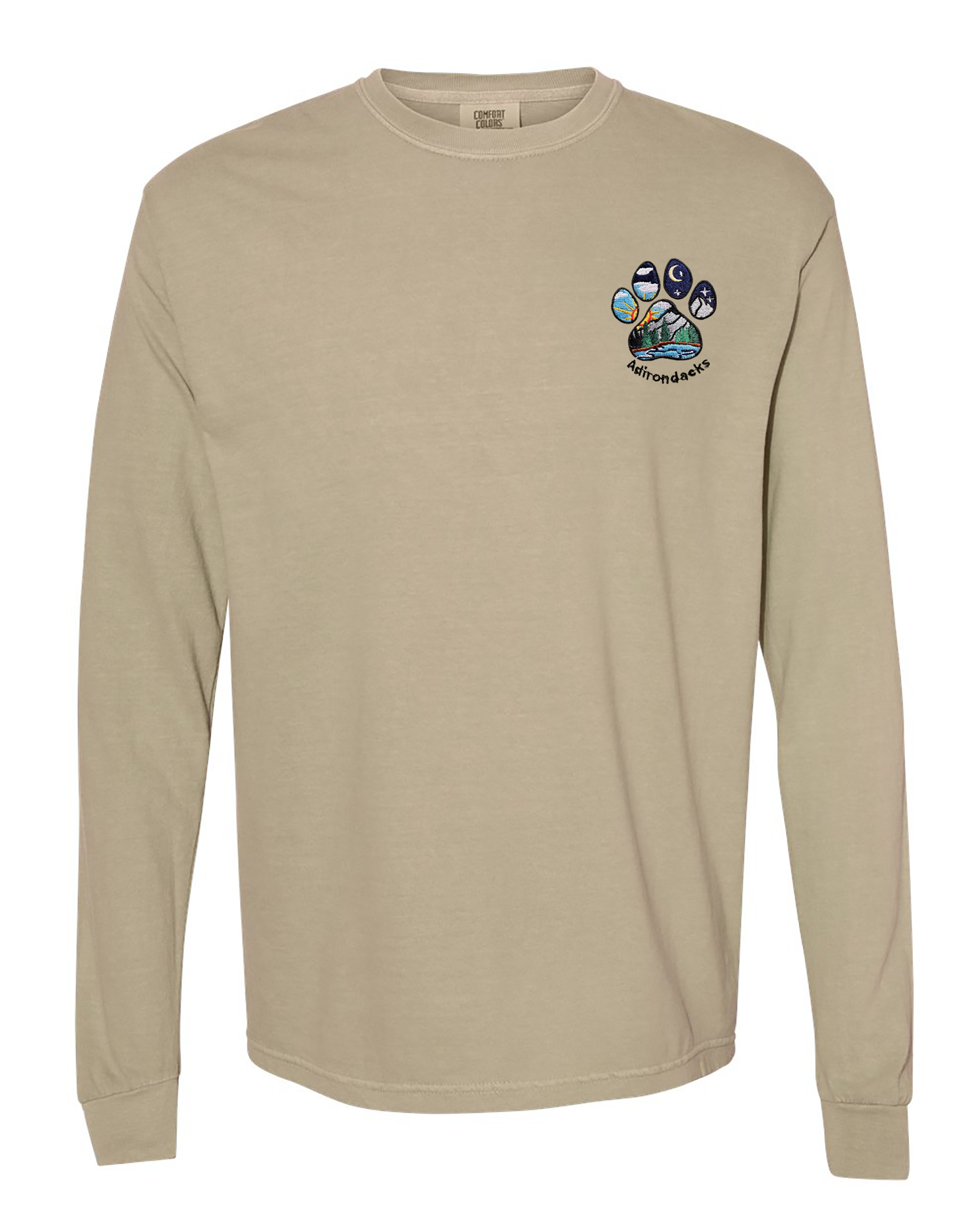 Embroidered Adirondack Paw- Long Sleeve Shirts